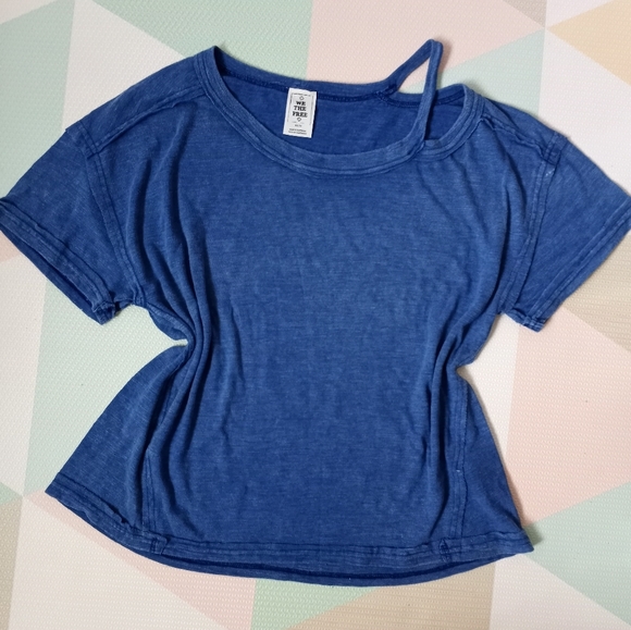 Free People Tops - FREE PEOPLE We The Free Alex Tee Blue Lagoon NWOT Size XS